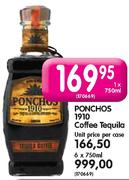 Ponchos 1910 Coffee Tequila-6 x 750ml