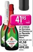 JC Le Roux Le Domaine,La Chanson Or La Fleunette Sauvignon Blanc-1 x 750ml