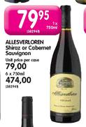 Allesverloren Shiraz Or Cabernet Sauvignon-6 x 750ml