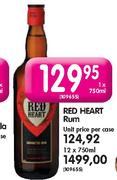 Red Heart Rum-1 x 750ml