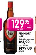 Red Heart Rum-12 x 750ml