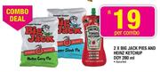 2xBig Jack Pies And Heinz Ketchup Doy-280ml-Per Combo