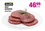 Foodco Beef Burgers Assorted-Per Kg