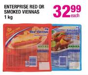 Enterprise Red Or Smoked Viennas-1kg Each