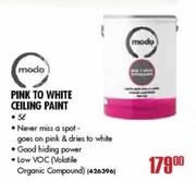 Modo Pink To White Ceiling Paint-5L 