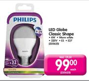 LED Globe Classic Shape-6W Each