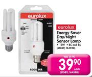 Eurolux Energy Saver Day/Night Sensor Lamp BC & ES-15W Each