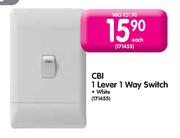 CBI 1 Lever 1 Way Switch (White)-Each