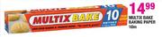 Multix Bake Baking Paper-10m Each