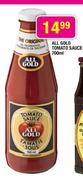 All Gold Tomato Sauce-700ml Each