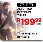 PS3 Assorted Platinum Titles-Each