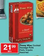 Penny Wise Cocktail Sausage Rolls Party Snacks Assorted-30's