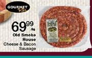Old Smoke House Cheese & Bacon Sausage-Per Kg