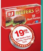I&J Beefers Beef Patties Assorted-500g Each