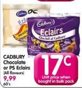 Cadbury Chocolate Or PS Eclairs-60's