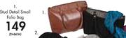 Stud Detail Small Folio Bag-Each
