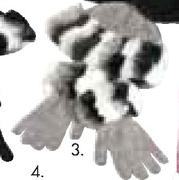 Gloves With Two-Tone Fur-Each