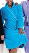 Heart Embossed Coral Fleece Gown-Each