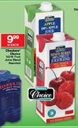  Checkers' Choice 100% Fruit Juice Blend Assorted-1Ltr Each