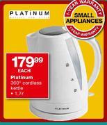Platinum 360° Cordless Kettle-1.7L Each