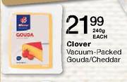 Clover Vacuum Packed Gouda/Cheddar-240g Each