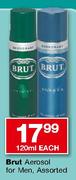 Brut Aerosol For Men Assorted-120ml Each