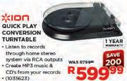 ION Quick Play Conversion Turntable