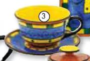 Living Art Panama Tea Cup & Saucer-Each