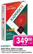 Kaspersky Anti-Virus 2013 3 User