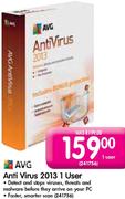 AVG Anti Virus 2013 1 User