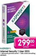 Kaspersky Internet Security 1 User 2013