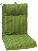 Phinda Stripe Range Patio High Back Cushion-Each