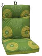 Phinda Circle Range Patio High Back Cushion-Each