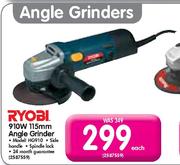 Ryobi 910W 115mm Angle Grinder (HG910)-Each