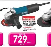 Makita 840W 115mm Angle Grinder (9557HN)
