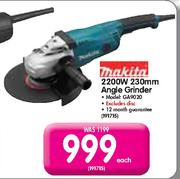 Makita 2200W 230mm Angle Grinder (GA9020)-Each