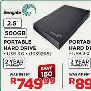 Seagate 2.5" 500GB Portable Hard Drive