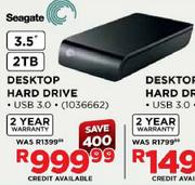 Seagate 3.5" 2TB Desktop Hard Drive