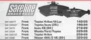 Safeline Brake Pads Front Toyota Hi-Ace/Hi-Lux-Each
