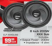 Eco Tech 8 Inch 200W XXX Sub-Each