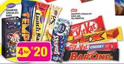 Nestle Assorted Chocolate Bars And Smarties-4x40g