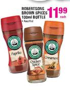 Robertsons Brown Spices Bottle Assorted-100ml Each