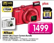 Nikon S8200 Ultra Zoom Camera Bundle