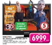 Sinotec 46"(117cm)3D Full HD Slim LED TV Each