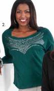 Legend Ladies Dolman Tee With Studs