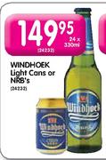 Windhoek Light Cans Or NRB'S-24X330ml