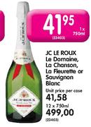 JC Le Roux Le Domaine, La Chanson, La Fleurette Or Sauvignon Blanc-12X750ml