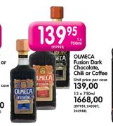 Olmeca Fusion Dark Chocolate, Chilli Or Coffee-12X750ml