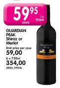 Guardian Peak Shiraz Or Merlot-1X750ml