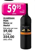 Guardian Peak Shiraz Or Merlot-6X750ml